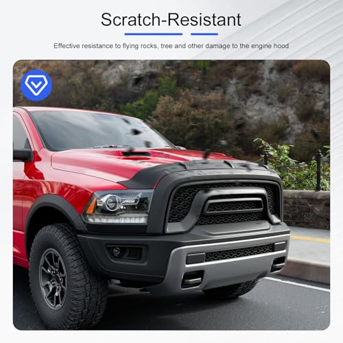 Image of Hood Deflector Compatible with 2009-2018 Dodge Ram 1500