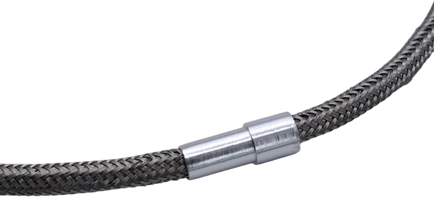 TH-350 Kickdown Cable, Stainless Steel Braided Kickdown Cable for 350 Turbo Transmission Assembly Detent Kickdown for Chevy TH350