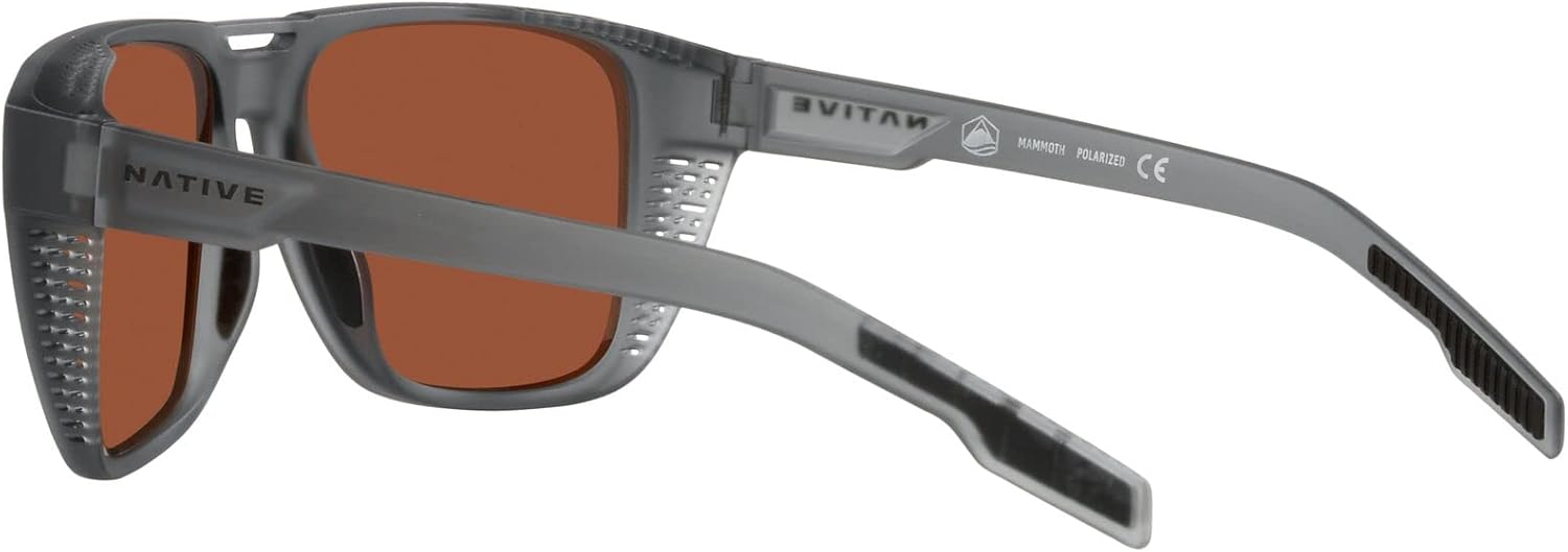 Native Mens Mammoth Square Sunglasses, Matte Smoke Crystal/Polarized Green Reflex, 57 mm - Image 5