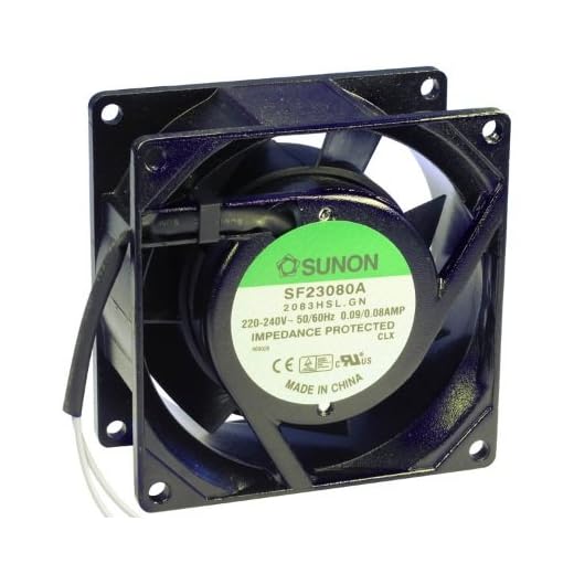 Sunon 80x80x38mm Lüfter SF23080A2083HSL AC 230V 2300 U/min Gleitlager