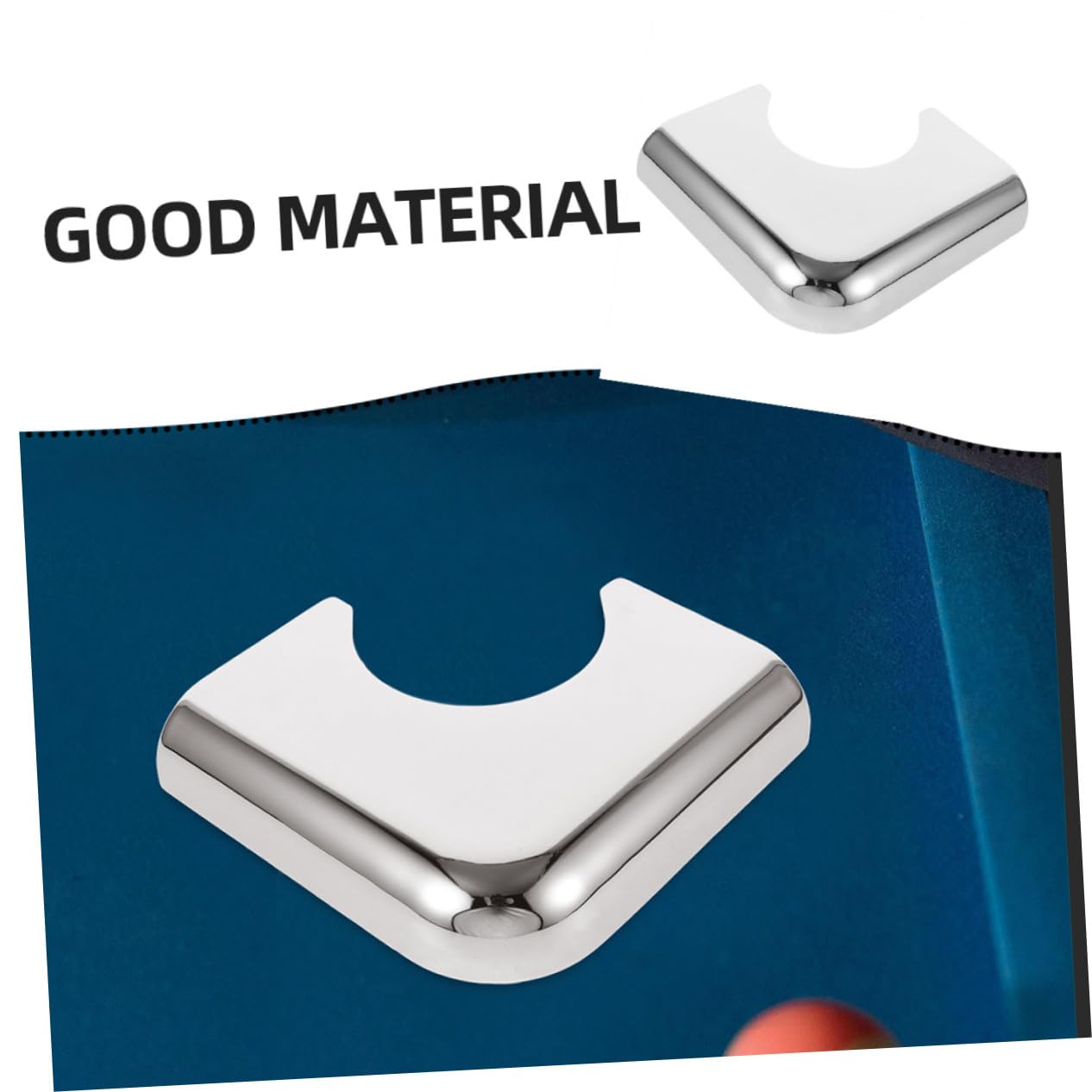 Alipis Protector de Esquinas Versatilidad y Protección para Mesa de Billar de Hierro en Color Plata, Paquete de 2 Unidades para Clubes y Entretenimiento en Casa