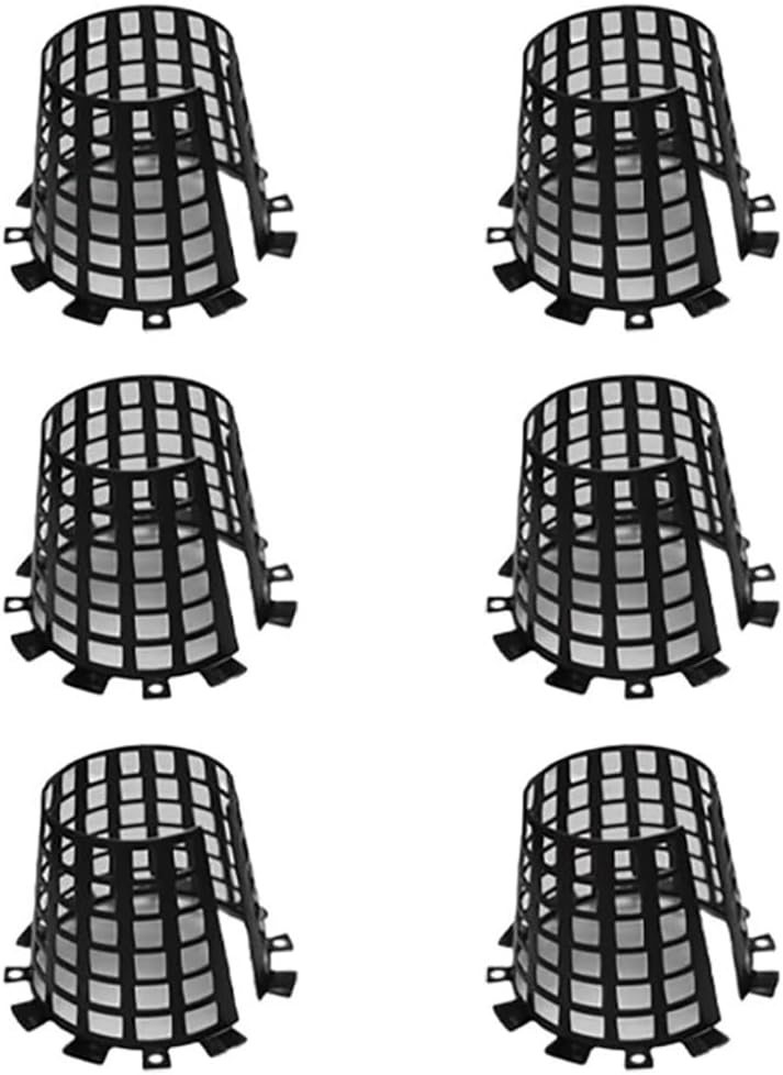 Smart Spring Plant and tree guard and protector for trees, plants, saplings, landscape lights, lamp posts, more; expandable for larger trees; provides protection from trimmers, weed whackers (Black-6)