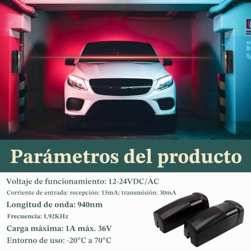 Miniatura 4 de Fotocelula Puerta Garaje, Par De Fotocélulas Infrarrojas Universales Para Sensor Puerta Garaje Automático De Exteriores, Compatible Con Sistemas De Portones Y Garajes, 12v 24v Ac Dc, Protección Ip55