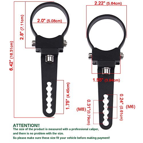 Autopowerplus 2 Inch Aluminum Tube Clamp Bull Bar Nudge Bar Mounting Bracket For Trucks Roof Roll Cage Holder Kit Work Led Hid Light Bar Mounts, 2Pcs #TOP1