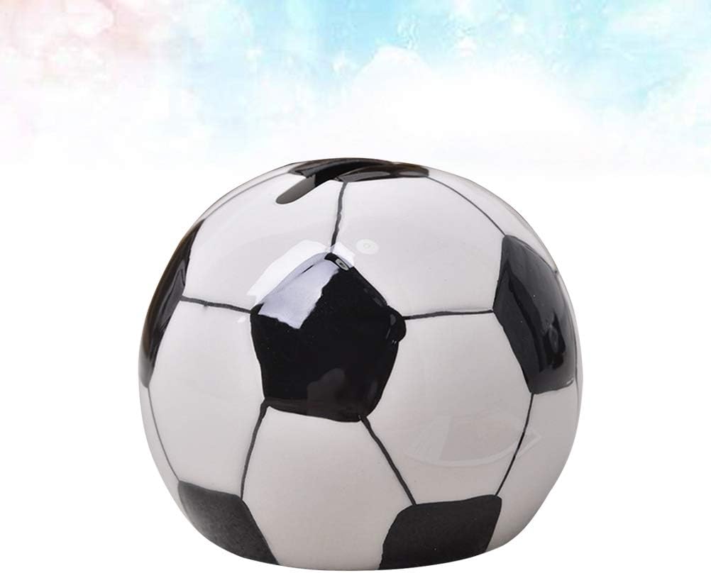 Money Boxes Saving Pot Soccer Creative Football Ceramic Deposit Box Coin Bank Piggy Bank Money Box for Children Kids Adult