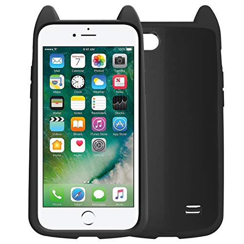 Bepack iPhone 8 Funda iPhone 7 Funda (4.7 Pulgadas), Funda Protectora Imagen de Gato para Apple, Interna Ranura para Tarjeta de Autobús, Cover Case en TPU Silicona Suave para Chicas Chicos Mujeres