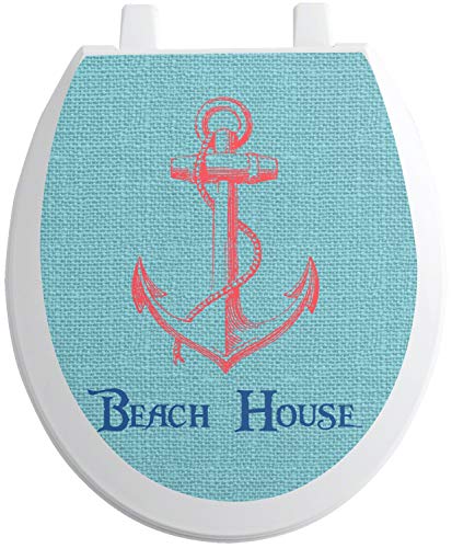 RNK Shops Personalized Chic Beach House Toilet Seat Decal - Round