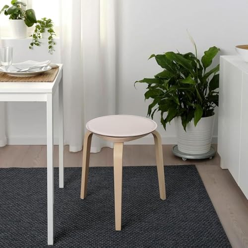 AURORAF 4er-Set Stuhlkissen rund 30cm Sitzauflage Waschbarekissen rutschfest & gemütlich für Stühle Indoor Outdoor Sitzkissen (Beige)