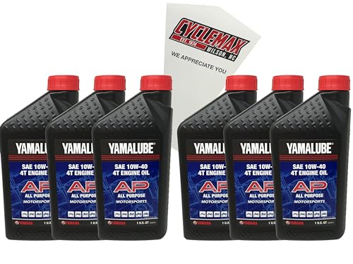 Aceite de motor SAE 10W-40 Pack 6 Cuartos con embudo Cyclemax