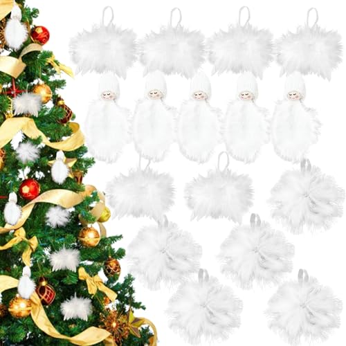 FENGCHUANG 16 Stück Weiß Christbaumschmuck Anhänger Set,...