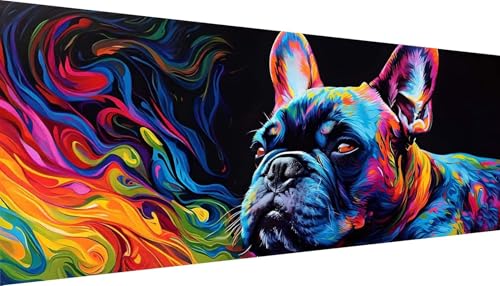 Diamond Painting 5D Chien XXL, kit complet de broderie diamant rond pour adulte débutant DIY