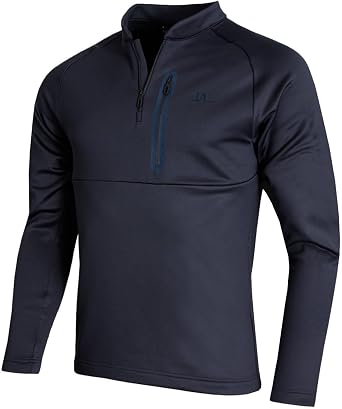 J.Lindeberg Mens Adam Quarter Zip Mid Layer Wicking Golf Sweater