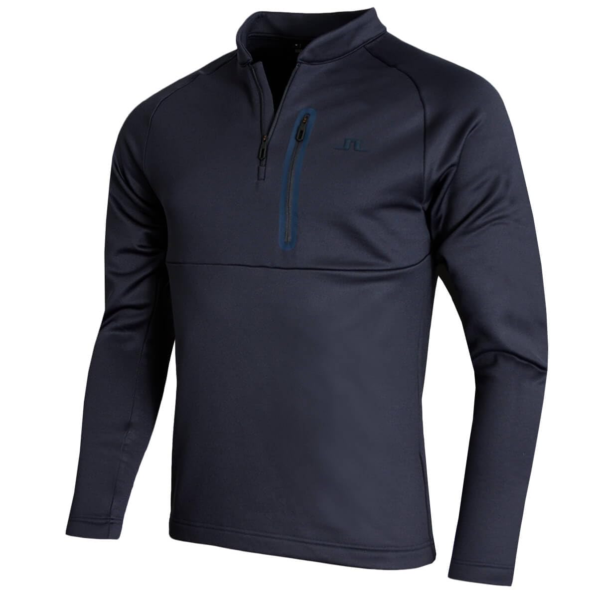 J.lindeberg Men's Jl Navy Adam Quarter Zip Mid Layer Wicking Sweater - S