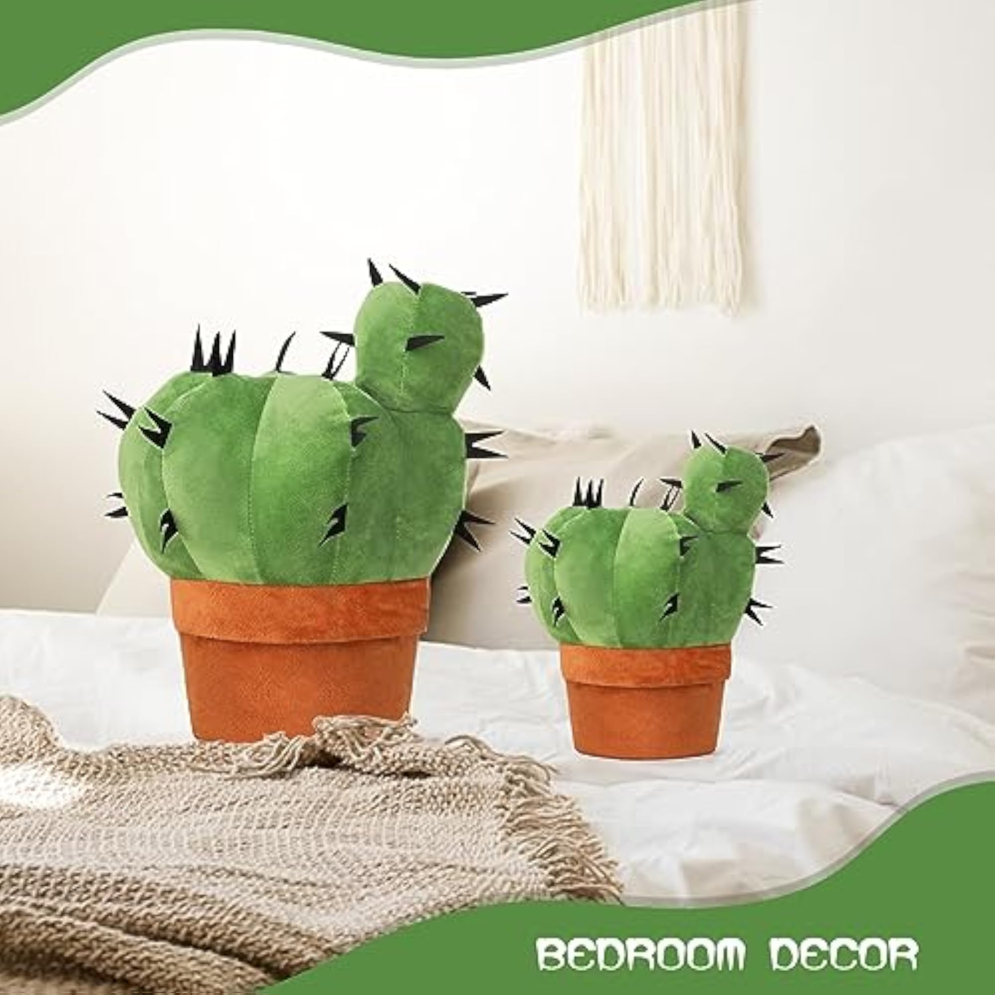 3D Cactus Plush Throw Pillow, Plant Cushion