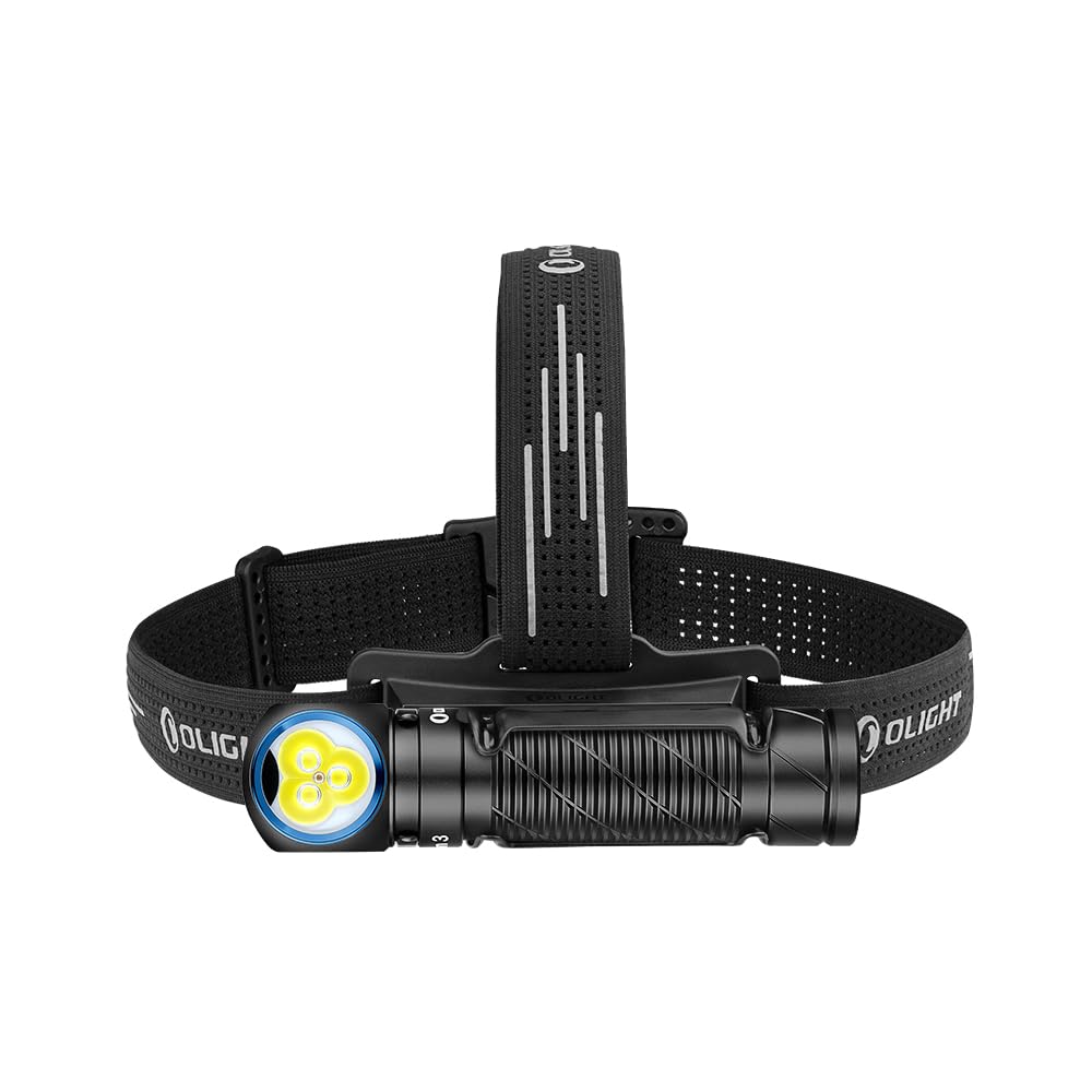 OLIGHT Perun 3 Lampe Frontale Ultra Puissante Rechargeable USB EDC 3000 LM Portée Max. 160 Mètres Torche Clignotant 7 Modes Étanche IP68 Headlamp LED Feu Rouge Pour Camping,Jogging Noir
