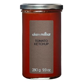 Alain Milliat Gourmet Tomato Ketchup, 9.9 Oz One 280g Glass Jar | Imported, Made in France - GMO-Free
