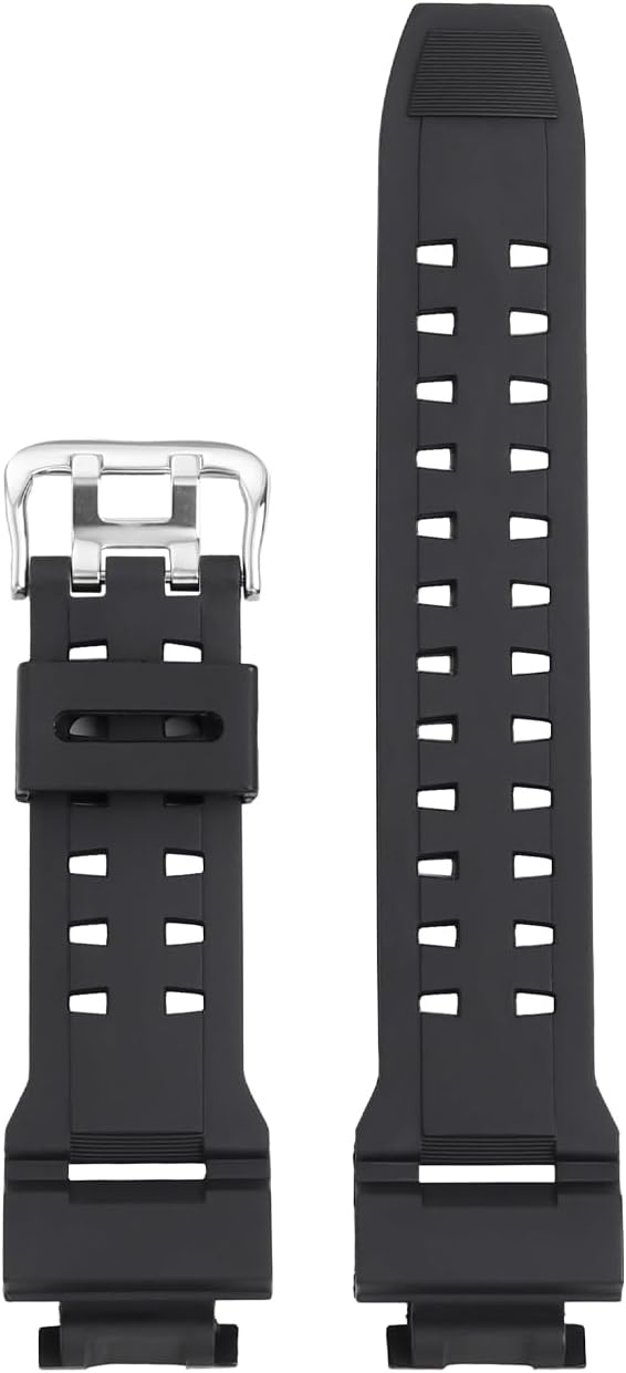 Compatible with Casio G-9200 / GW-9200 Rubber Watch Strap with Raised Lugs, Waterproof Silicone Watch Band