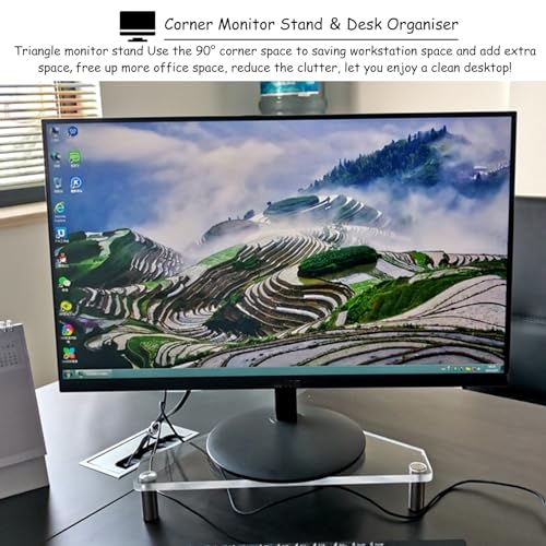 Support d'écran d'angle en acrylique au design ergonomique épuré - 3