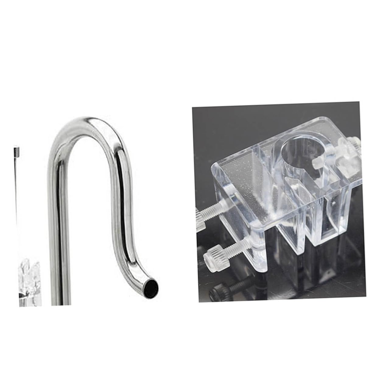 Amosfun Aquarium Wasserrohr Edelstahl Verstellbare Einlass Und Auslassleitung Ölentfernung Set Für Fischbecken Installieren Für Tägliche Wartung