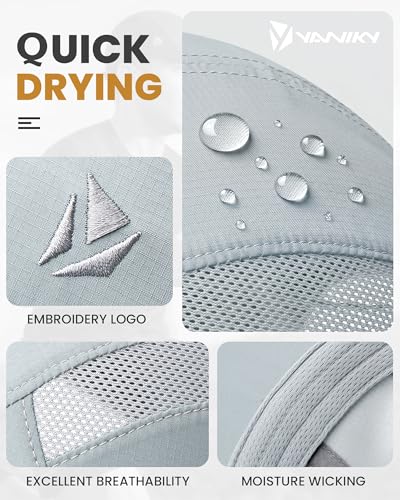 Image of YANIKY Quick-Dry Running Hat for Men & Women Cooling Hat UPF 50+ Thin Baseball Cap Lightweight Breathable Mesh Sport Hats