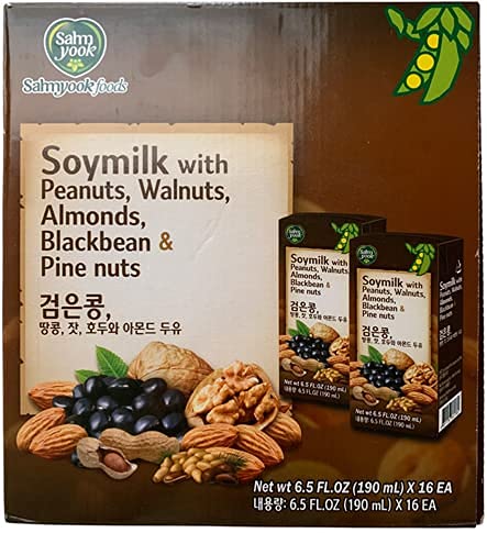 Sahmyook Black Bean With Walnut & Almond Soy Milk (Pack of 16)