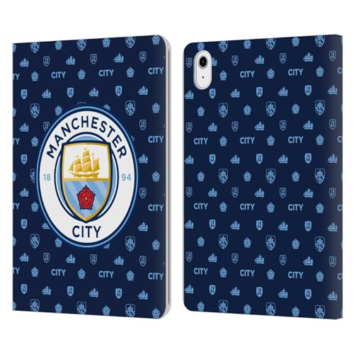 Coque iPad Air 11 Manchester City étui portefeuille cuir bleu 2024 2025