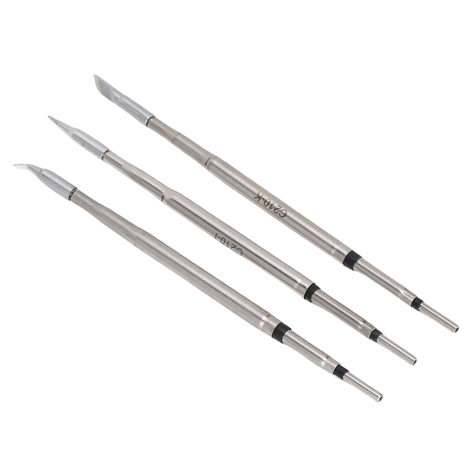 Set di 3 Punte per Saldatore, Punte di Ricambio per Saldatura Resistenti Alle Alte Temperature in Acciaio Inossidabile per C210 K I IS con Scatola di Immagazzinaggio