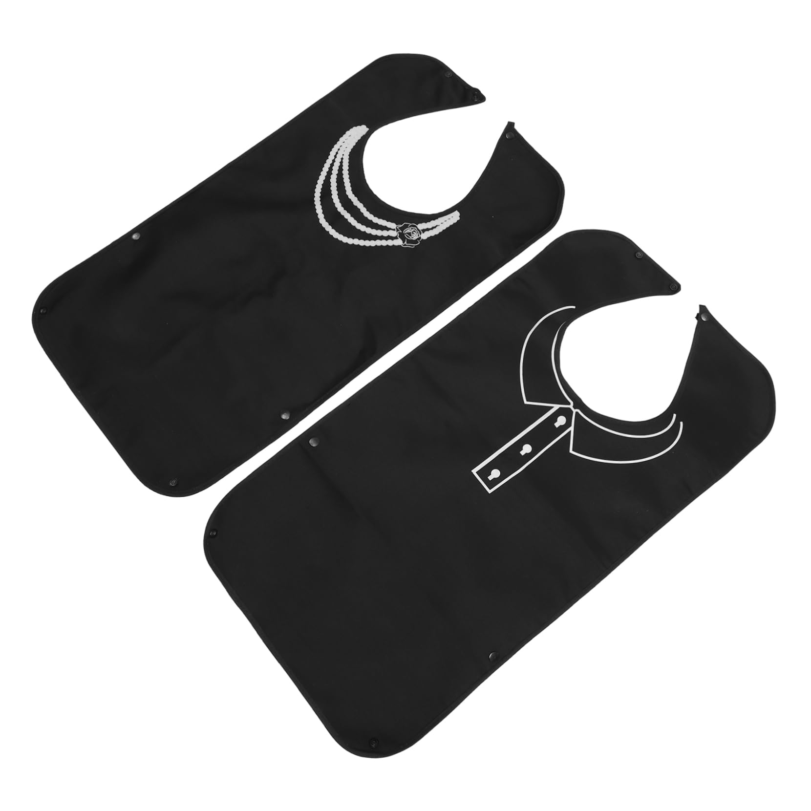 Healvian 4 Baberos Para Comer Para Adultos Mayores Impermeables Lavables Para La Dentición Sencillos Y Duraderos De Poliéster Y Color Negro