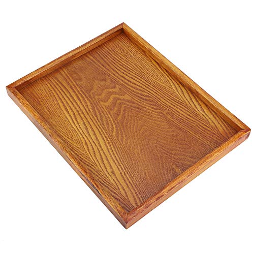 Bandeja de Servicio, Bandeja de té, Bandeja de Madera, Durable para refrigerios para Bebidas caseras Hotel(30 * 24cm)