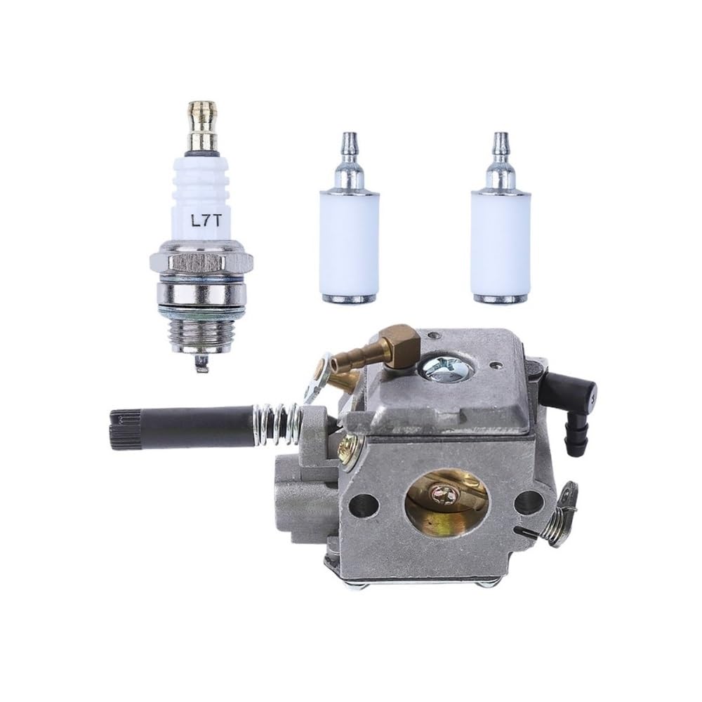 Kit de bujías y filtro de combustible compatible with carburador compatible con motosierra SD 488 (repuesto A021003090 72365-81000)
