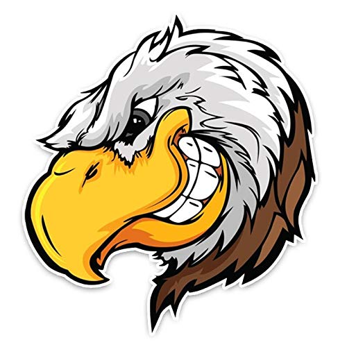 FAiruo Autoaufkleber Adlerkopf Wasserdicht Vinyl Aufkleber Autozubehör DIY Auto Styling PVC Aufkleber 15CM (Farbe: A, Größe: 1 Stück)