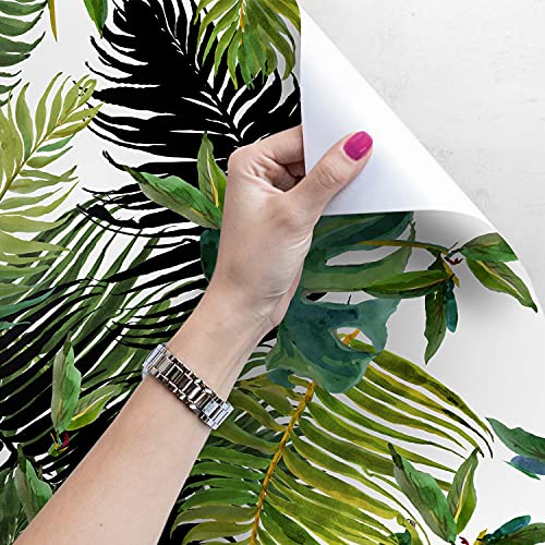 Papier peint stickers muraux 250x250 cm auto-adhésive fleurs tropicales