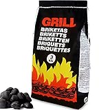 DEUBA® 9 Kg Grillbriketts 3 x 3kg Holzkohle Grillkohle Holzkohlebriketts...