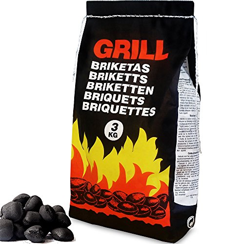 Deuba 9 Kg Grillbriketts 3 x 3kg Holzkohle Grillkohle Holzkohlebriketts Holzkohlegrill Grill