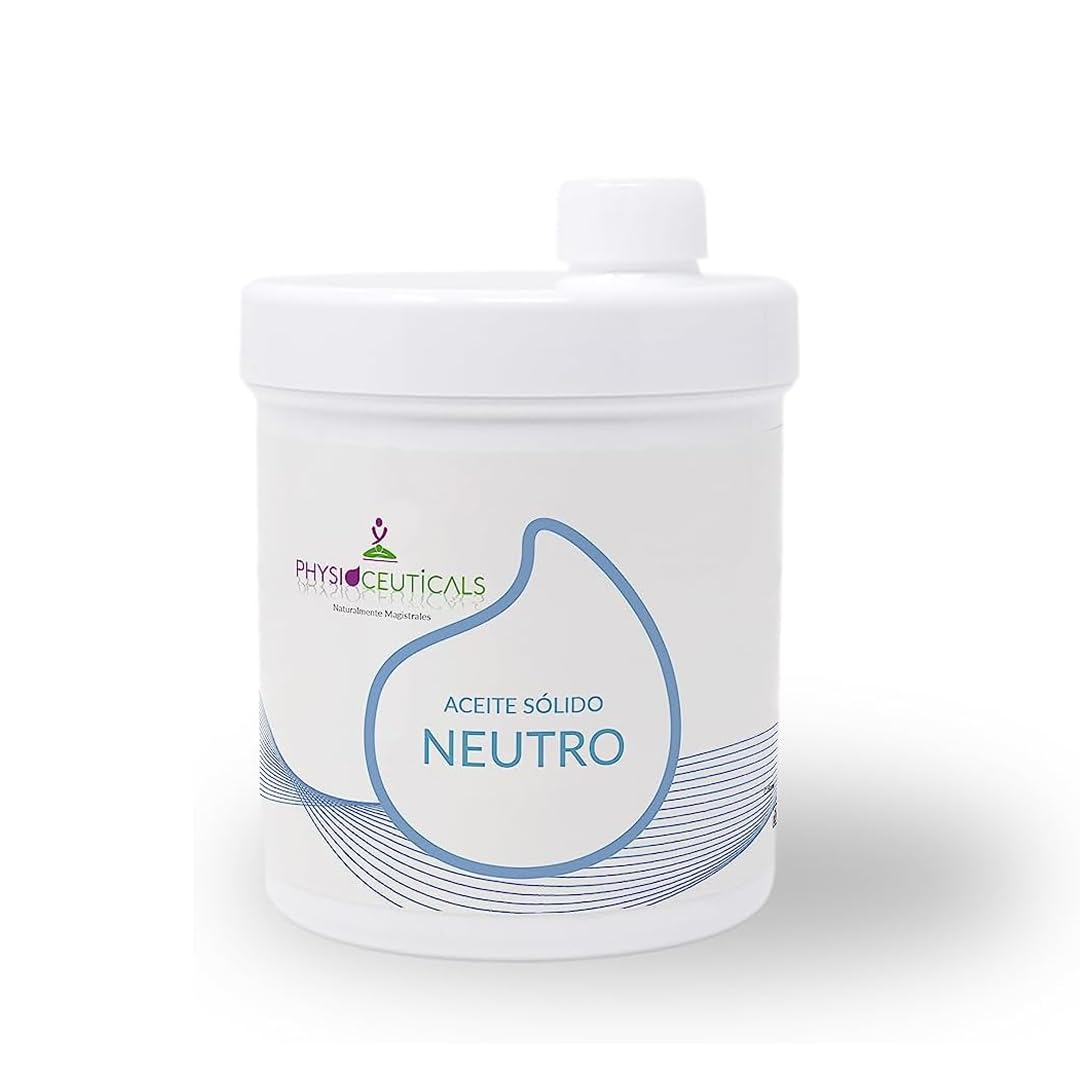 PHYSIOCEUTICALS - Aceite Sólido Neutro Masaje 1000ml - Base Profesional sin Perfume para Fisioterapia y Quiromasaje - Se Funde al Contacto Ideal para Deportistas