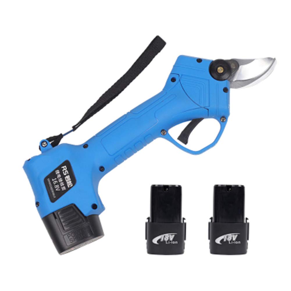 Hedge Trimmer and Herb Shears Professional Cordless Electric 2 Pack Rechargeable Lithium Battery 2000 mAh, Cutting Diameter 25 mm (0.98 Inches)