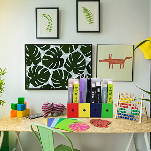 Perkoop 36 Pcs Magazine File Holder Colored Foldable Desk File Holder Organizer Cardboard Magazine Storage Box Book Bins For School Office Desk Supplies, 10.63 X 10.24 X 3.54 Inch, Easy To Assemble #TOP5