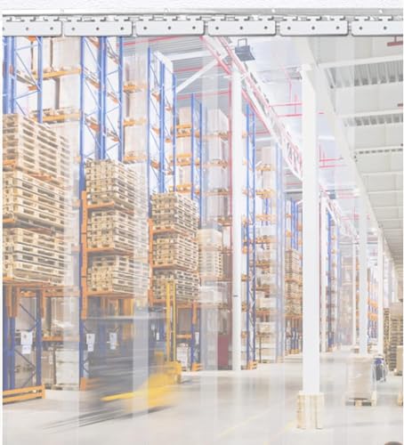 Ezcasch W3' X H6.67' Vinyl Strips 0.08 Inch Thickness, 6PCS Door PVC Strip Curtain Kit Clear Plastic Strips Freezer Curtains for or Winter, Freezer, Cooler, Warehouse Commercial Doors(36