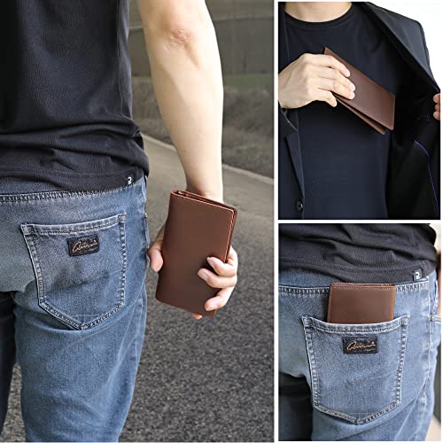 Nopowalli Long Wallets For Men, Genuine Leather Long Bifold Wallet Checkbook Wallets, Western Rodeo Wallet For Men, Rfid Blocking Leather Construction #TOP5