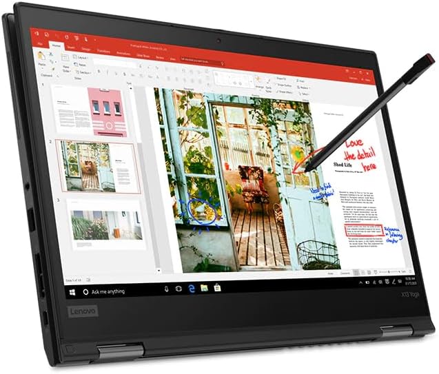 Lenovo ThinkPad X13 Yoga 2-in-1 13.3-Inch FHD Touchscreen Laptop, Quad-Core i7-10610U, 16GB DDR4 RAM, 512GB SSD, Backlit Keyboard, HDMI, Windows 11 Pro (Renewed)