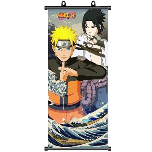 ZPPLD Póster de Naruto - Cuadro Enrollable de Anime Grande, Uchiha Sasuke, Figura de Anime, Videojuego de Desplazamiento - Decoración de Pared en Tela | Ya disponible en tu tienda friki favorita! En mundofriki.es!
