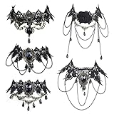 🎃【Perfektes Geschenk】Halloween-Halskette ist ein tolles Geschenk für Ihre Geliebte, Familie, Freunde und Kollegen und sich selbst, besonders zu Karneval, Halloween, Sommerfest, Valentinstag, Muttertag, Erntedankfest und Gothic-Mädchen-Weihnachtskette
