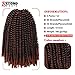 12 inch Spring Twist Crochet Braids Hair for Butterfly Locs Bomb Twist Crochet Hair Beyond Beauty Ombre Colors Synthetic Fluffy Hair Extension 3 Packs(12 Inch, M1B 350)