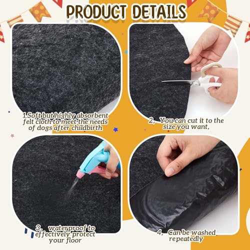 Image of SmoothNovelty 2 Pack Whelping Pads Washable and Waterproof, Reusable Pet Training Mat, Pee Pads for Dogs, Fast Absorbing, Non Slip for Whelping Box Kit Small Dog Puppy Training Supplies(32 x 32)