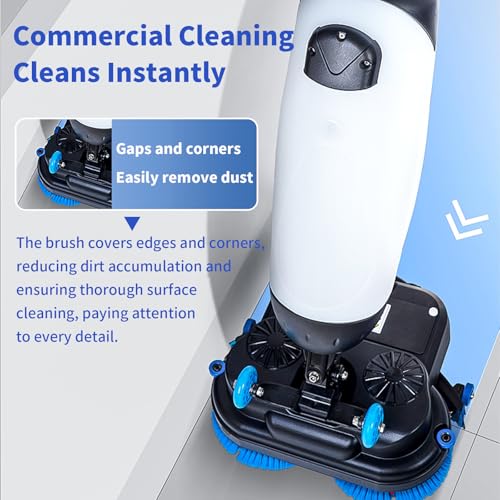 Lavasciuga Pavimenti Professionale, Con Pista Di Pulizia Da 43 Cm, Lucidatrice E Pulitrice Per Pavimenti Multifunzione, 240 Giri/Min, Pulizia Profonda Di Piastrelle, Pavimenti In Legno White - 2