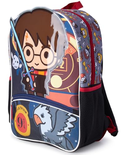 Fast Forward Harry Potter Kids Backpack - 16 Inch 3D Bookbag Preschool Elementary Backpack for School Girls Boys School Bags, Harry Potter Multi