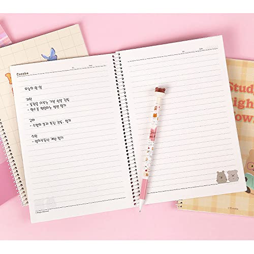 Carnet spirale ligné 8,5 pouces avec illustration mignonne de koala