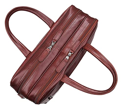Classic Messenger Bag Vintage Leather Handbag 15inch Laptop Briefcase Crossbody Shoulder Bag4