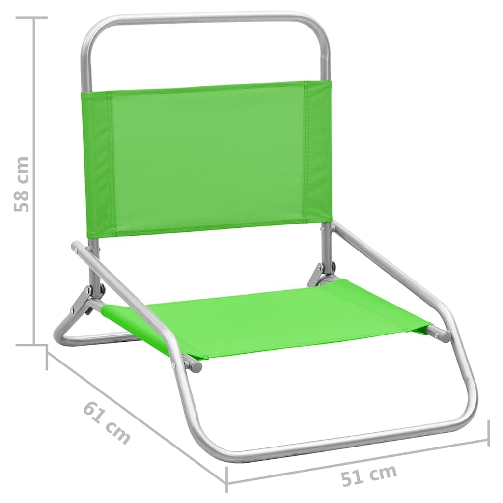 Klappbare Gartenstühle 2 Stück Grün Stoff Outdoor Campingstuhl Balkon Lounge mit Stahlrahmen, leicht zu transportieren, ideal für Terrasse, Park, Strand, Garten, und Freizeit im Freien