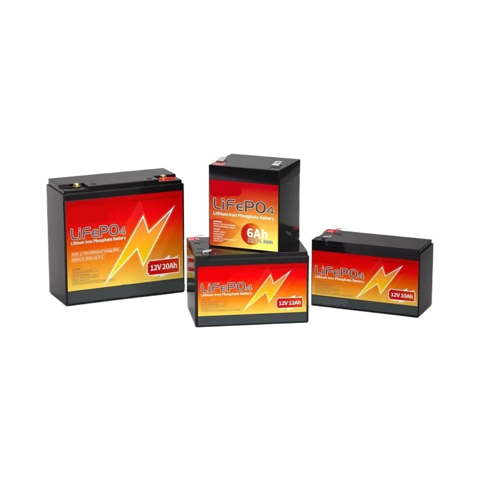 6Ah 10Ah 12Ah 20Ah 30Ah 12V 100Ah LiFePO4 Batteria BMS 200Ah 300Ah Batteria Ricaricabile Al Litio Ferro Fosfato Bateria(12V 6Ah)